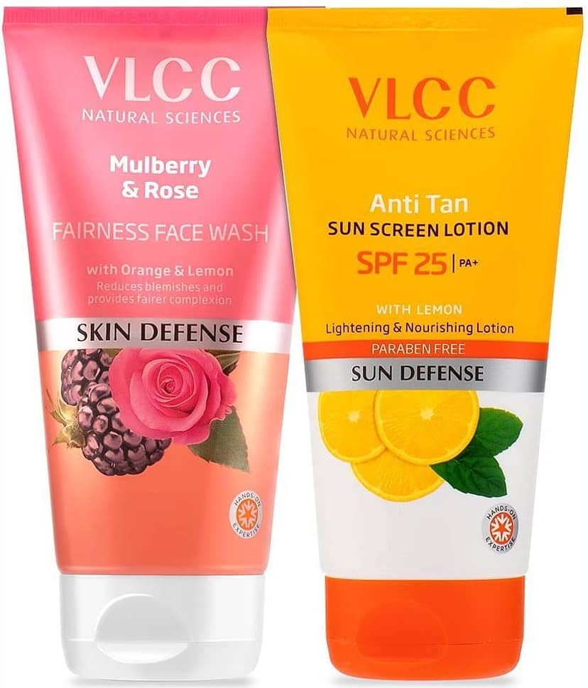 Vlcc Combo Kit , Mulberry & Rose Face Wash & Anti Tan Sunscreen Spf25 ,150Ml(Pack Of 2)