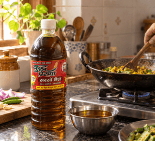 Pure Mustard Oil for Indian Cooking, Pickling and Traditional Food Preparation