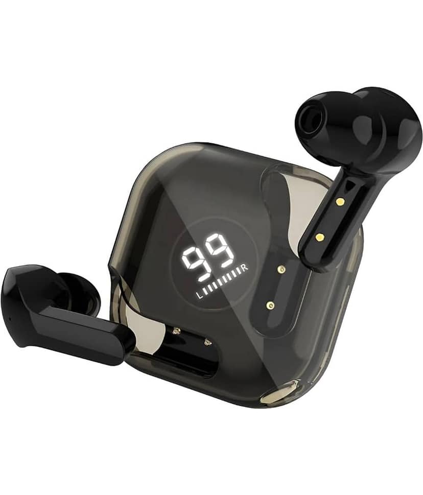 VEhop Flash Pods Bluetooth True Wireless (TWS) In Ear 30 Hours Playback Low Latency,Powerfull bass IPX4(Splash & Sweat Proof) Black