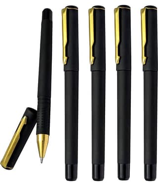 UJJi Matte Finish Black Body Fine Point Gel Ink Pen Gel Pen