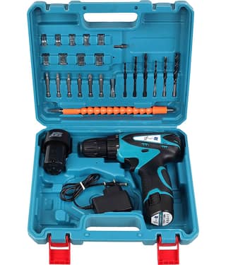Shopper52 - AUTO-DRLTOOL-01 50W 8 mm Cordless Drill Machine with Bits