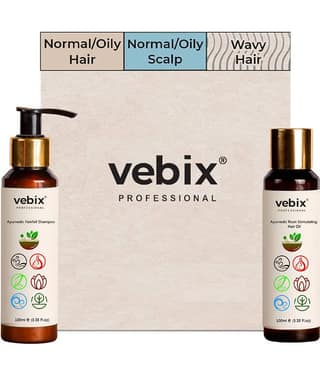 VebixProfessional Customised Regimen HairCare -2 Ayurvedic Product Kit -For Normal/Oily Hair for HairFallControl- AntiHairFall Neem Oil &Lotus AntiHairfall Shampoo