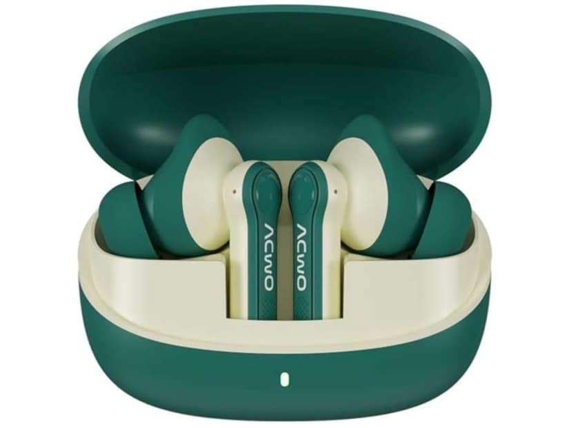 ACwO Dwots 313 Wireless in Ear Earbuds, 50Ms Low Latency, 3 Preset EQ Modes, IPX5 Water Resistant, Charging 10MinsCharge = 120Mins Playtime - Cool-Green