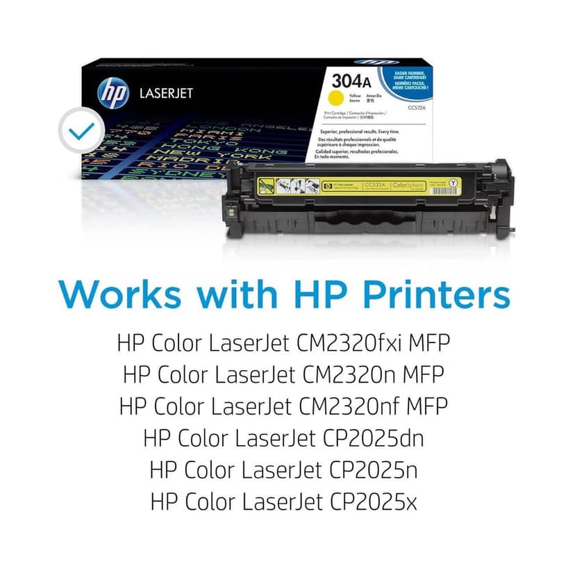 HP 304A Yellow Original LaserJet Toner Cartridge (CC532A) view 4