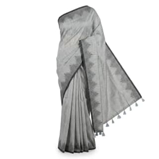 Light Grey Sambalpuri Saree
