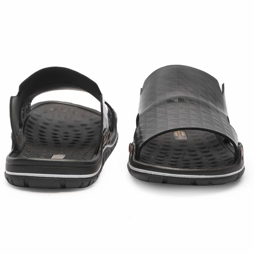 FEATHER LEATHER Stylish Men's Comfortable & Lightweight Sandals & Slippers | Genuine Leather Casual Slipper/Flip-Flop for Men | Indoor/Outdoor/Chappal view 5