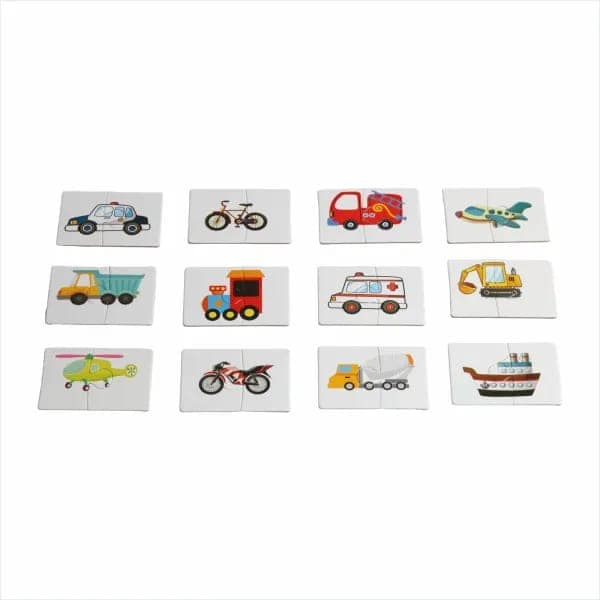 2pcs Vehicles Puzzles-24 pcs Set | Wooden Educational Toys For Kids - D’bebé view 2