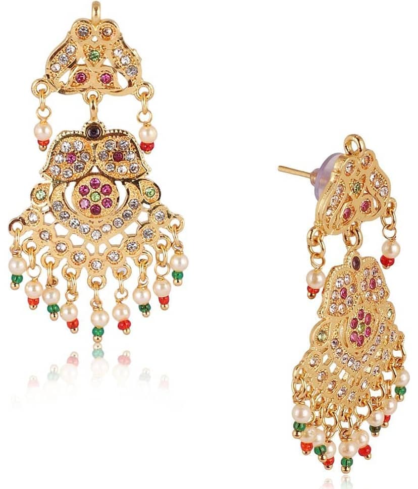 gilher - Golden Drop Earrings ( Pack of 1 ) view 2