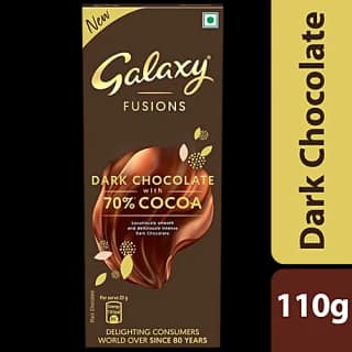 Galaxy Fusions Dark Chocolate Bar - Silky & Smooth, With Cocoa, 110 G