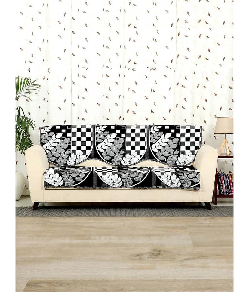 BELLA TRUE 5 Seater Black Velvet Set of 6 Seat Cover view 2