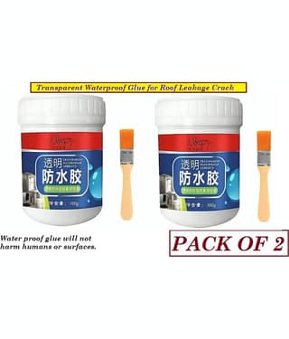 Transparent Waterproof Glue for Roof Leakage Crack Seal Agent Roof Water Leakage Solution Pack of 2