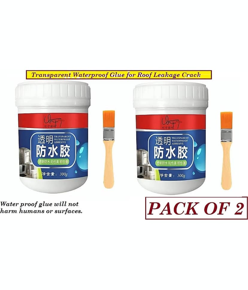 Transparent Waterproof Glue for Roof Leakage Crack Seal Agent Roof Water Leakage Solution Pack of 2