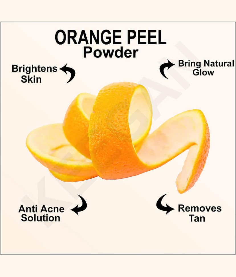Keegan Natural Lemon Peel Powder,Orange Peel Powder,Rose Petal Powder,Kasturi Haldi Powder,Multani Mitti Powder,Sandalwood Powder Combo For Face & Skin Care | Each 50gram(300g) view 2