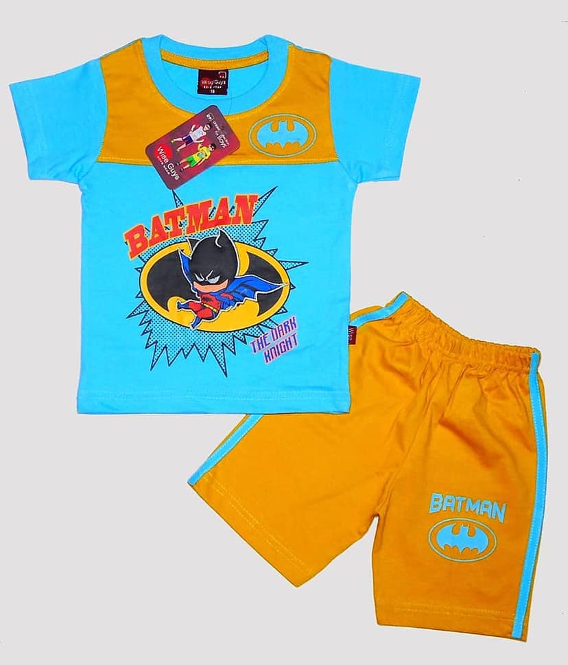 Wise Guys Pack of 1 Baby Boys Cotton T-Shirt & Shorts ( Light Blue )