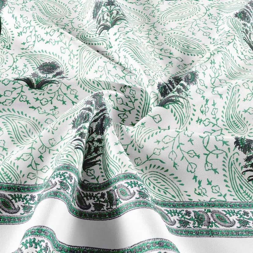Cotton Blanket - Single Dohar ( 60 x 90 Inches) Green Bouquet view 2