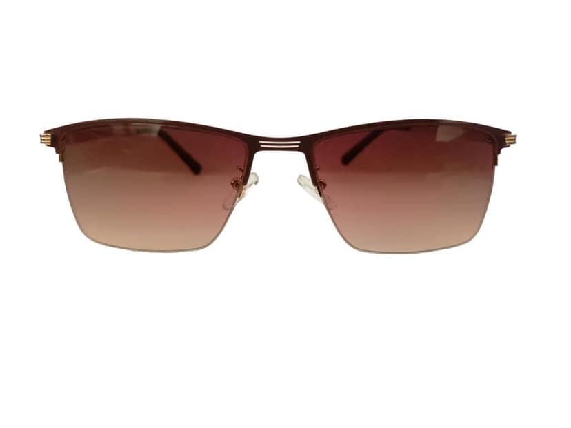 MD Style UV Protected Half Rim Rectangular Metal Frame Sunglasses/Men - Women Fashion Sunglasses view 2