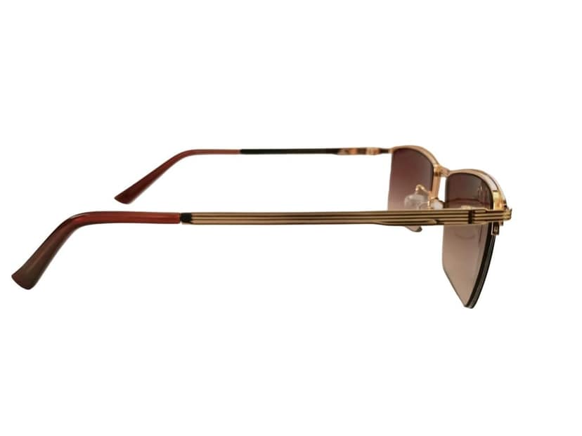 MD Style UV Protected Half Rim Rectangular Metal Frame Sunglasses/Men - Women Fashion Sunglasses view 5