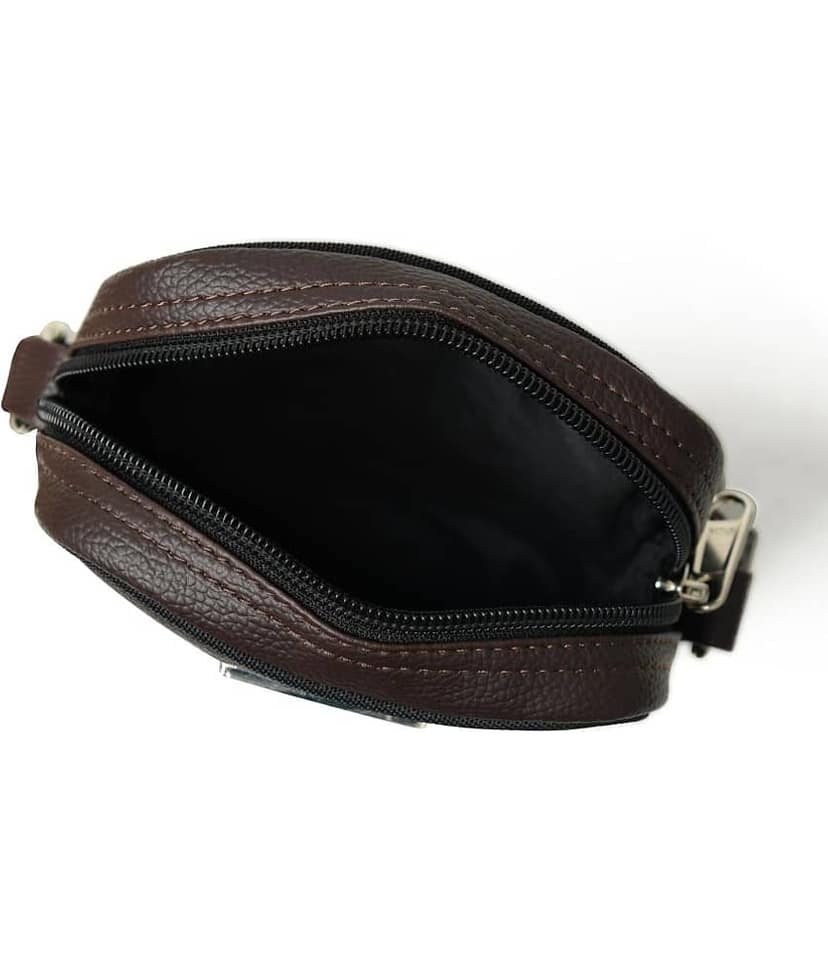 MATRICE - Brown Textured Messenger Bag view 2