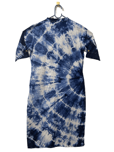 Handdyed Bandhani Kurta for Women - Blue view 2