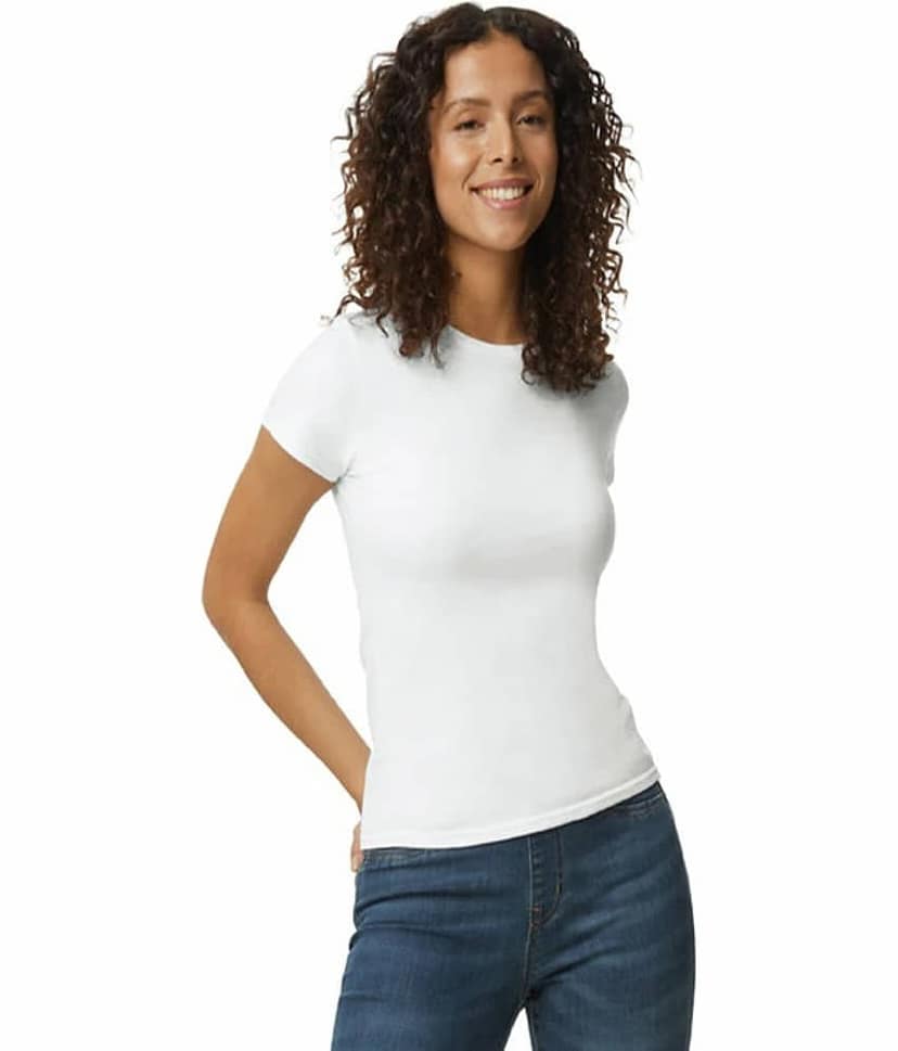 Gildan Women Cotton Solid Regular Fit Round Neck T-Shirt ( Multicolor 1 ) view 2
