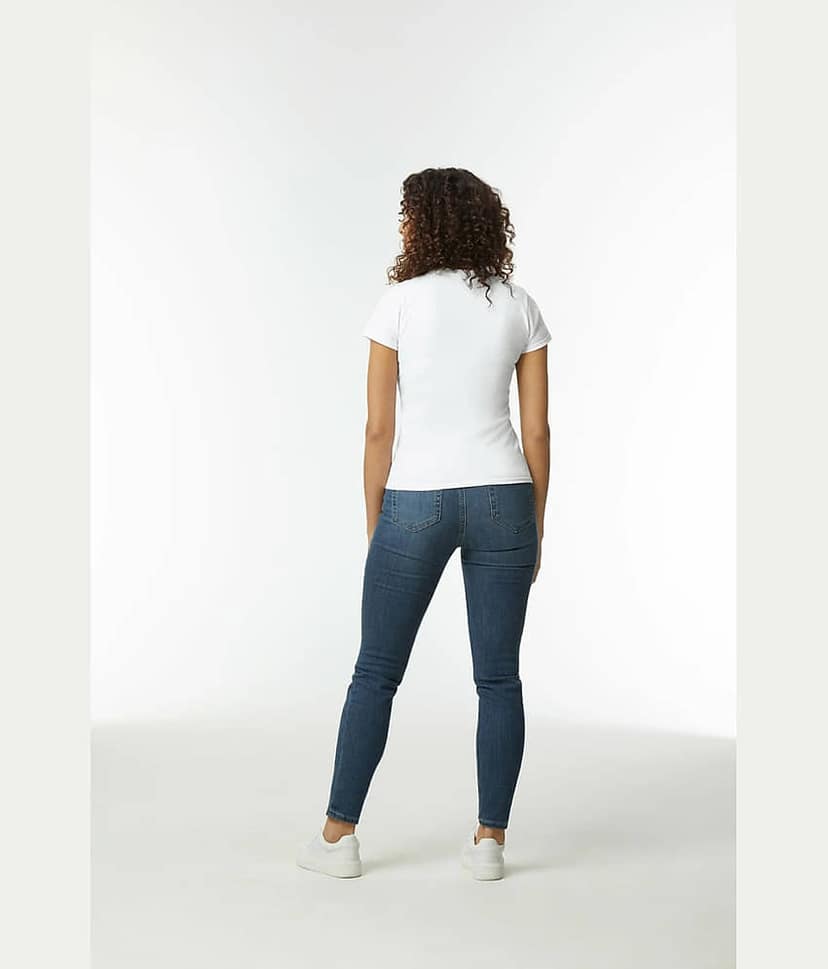 Gildan Women Cotton Solid Regular Fit Round Neck T-Shirt ( Multicolor 1 ) view 3