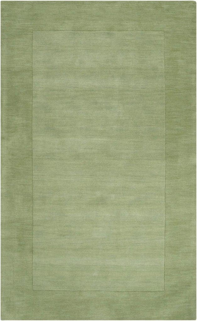 Hand Loomed Mystique Light Green Wool Rug view 2