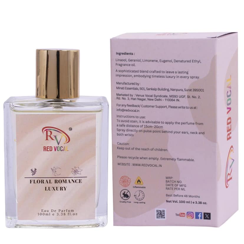 Red Vocal Floral Romance Luxury Eau De Parfum 100ml For Women view 8