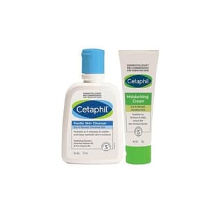 Cetaphil Gentle Cleansing & Moisturizing Combo (125 ml + 80 gm) Pack of 2