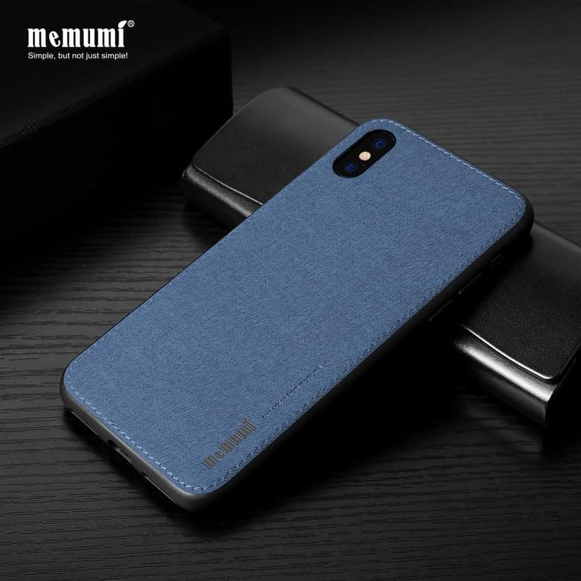 Memumi Magnific Series Canvas Back Cover for Apple iPhone 7 Plus/8 Plus, Shockproof - Blue (5.5") view 6