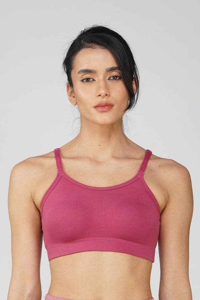 COTTON BRA MOULDED CARMINE view 4