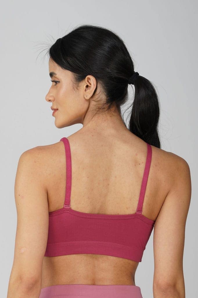 COTTON BRA MOULDED CARMINE view 5