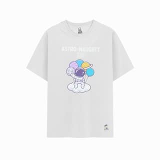 KUCHU Unisex Kids’ T-Shirt – Astro Naughty Cartoon Digital Print | Soft Cotton-Modal Blend | Breathable, Comfortable & Stylish Wear for Boys & Girls