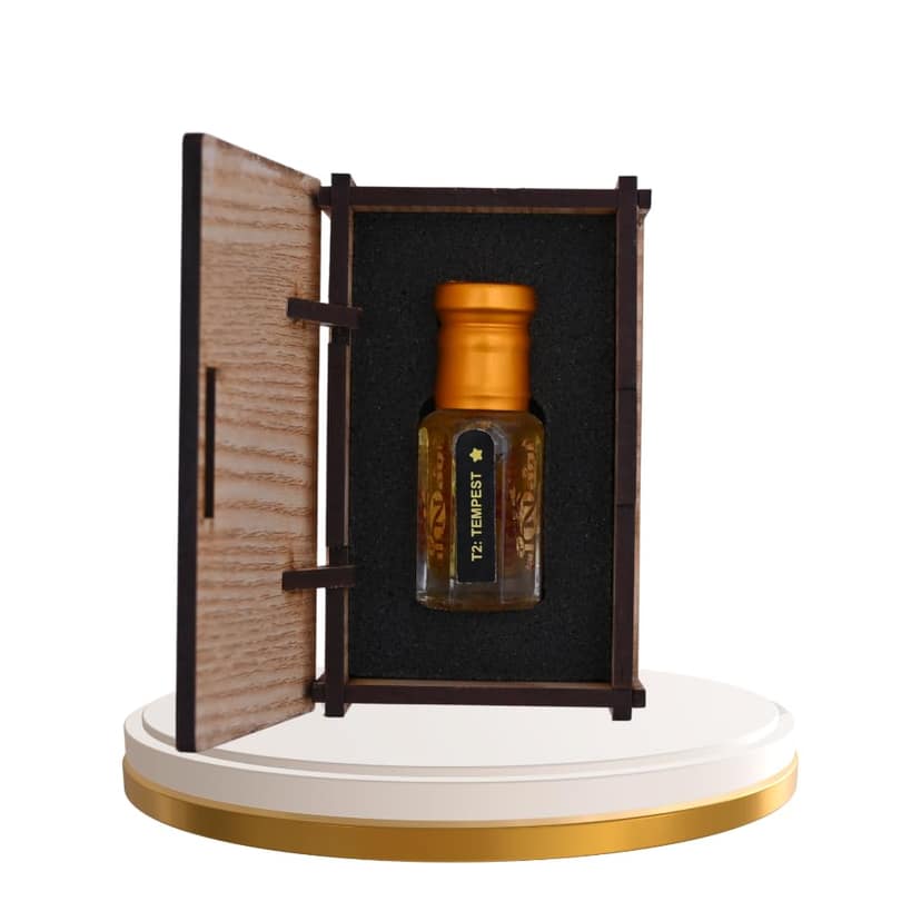 alnaqi fragrances Tempest Attar Perfume Oil Unisex | Alcohol-Free Arabian Attar with Fresh Spicy, Woody & Aromatic Notes | Long-Lasting Roll-On Concentrated Perfume Oil