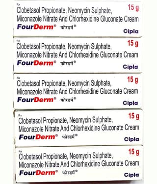 FOURDERM 15 GM CREAM ( PACK OF 5) Day Cream 75 gm Pack of 5