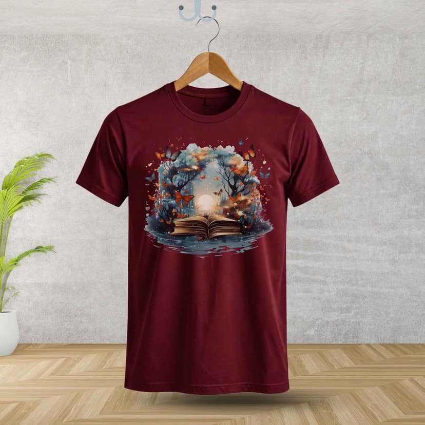 Trishoolin "Enchanted Storybook Forest" Floral Theme Art T-Shirt | Design 30196MB