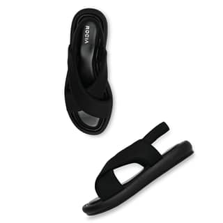 Black Women Casual Cross Sandals