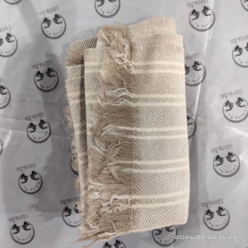 Pashmina Muffler Machine Spun and Handwoven