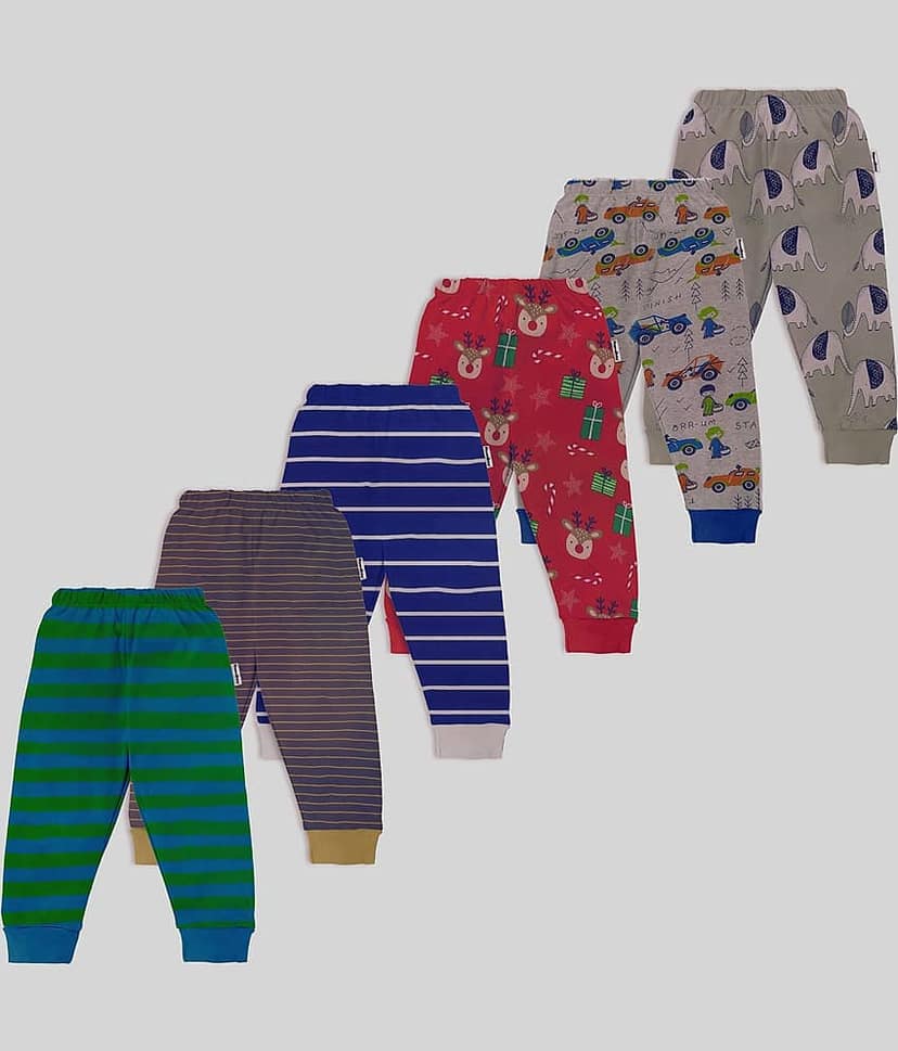 NammaBaby Pack of 6 Boys Cotton Blend Trackpant ( Multicolor )
