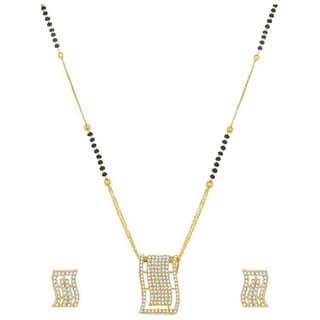 Hetprit Brass Gold Plated Shimmering Mangalsutra For Woman