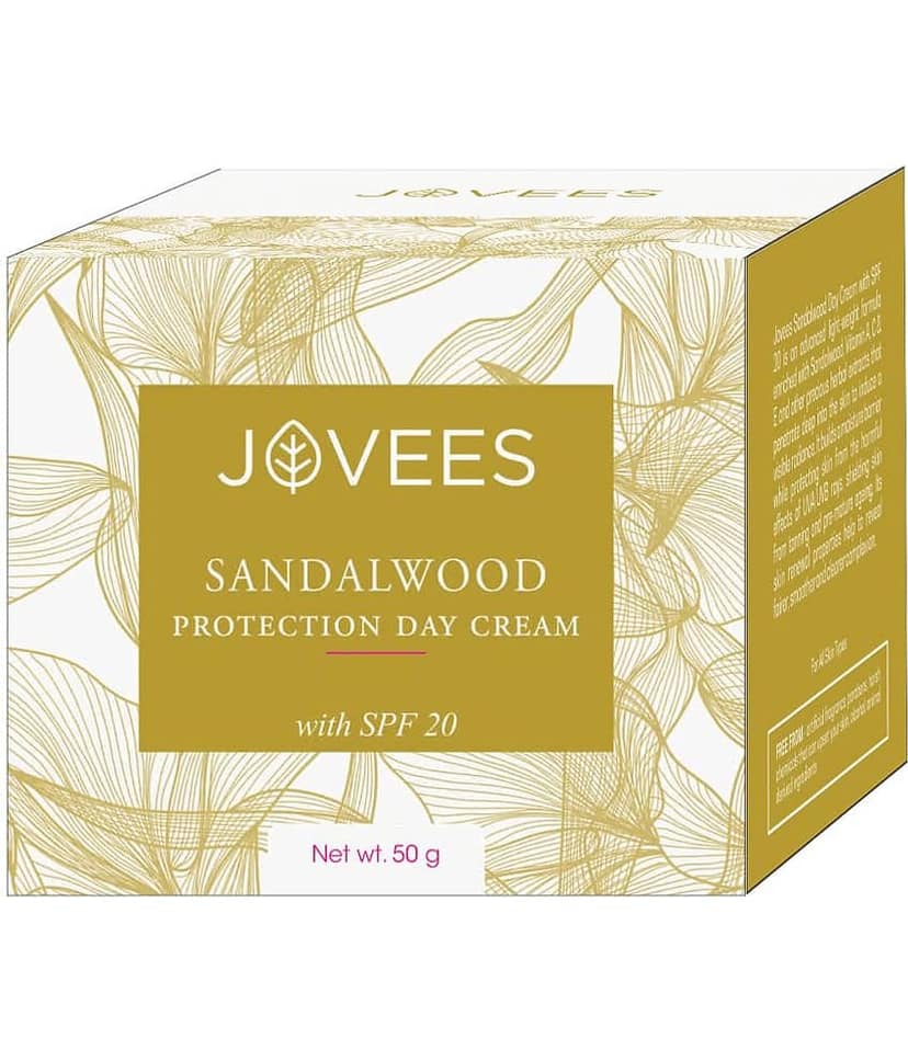 Jovees Herbal Sandalwood Protection Day Cream For Oily Sensitive Skin SPF 20 50g view 2