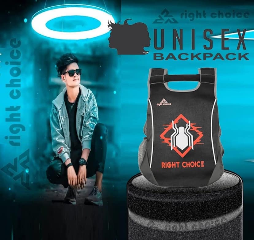 RIGHT CHOICE Small 20 L Backpack daily use unisex college bags sports typography religion backpacks view 3
