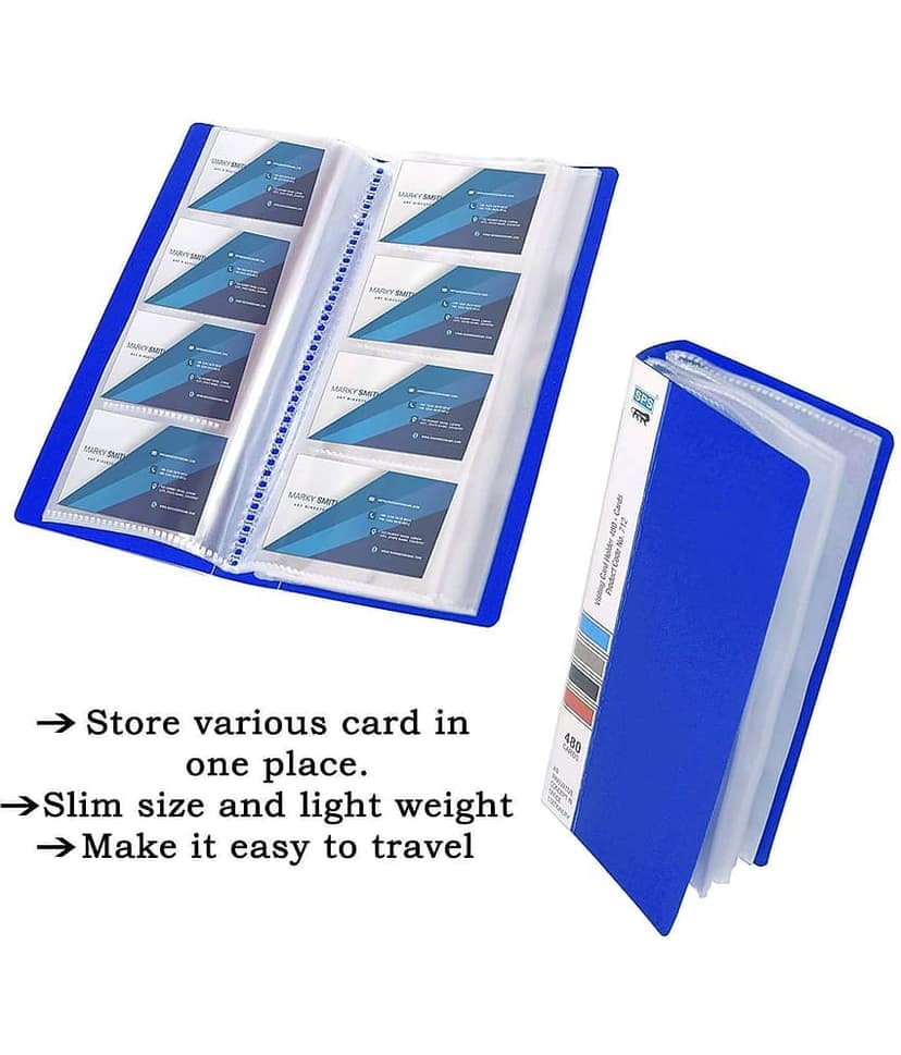 SPS Visiting Card Holder (480 Folder) - (Blue) view 2