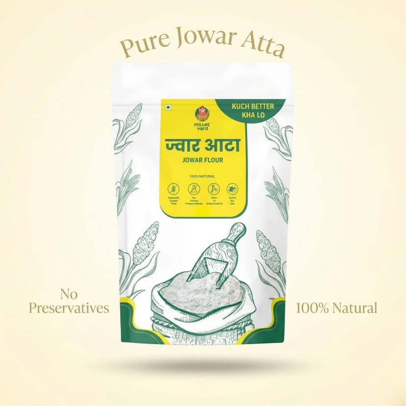 MILLET YARD Jowar Atta | Jowar Flour 500 Gms view 4