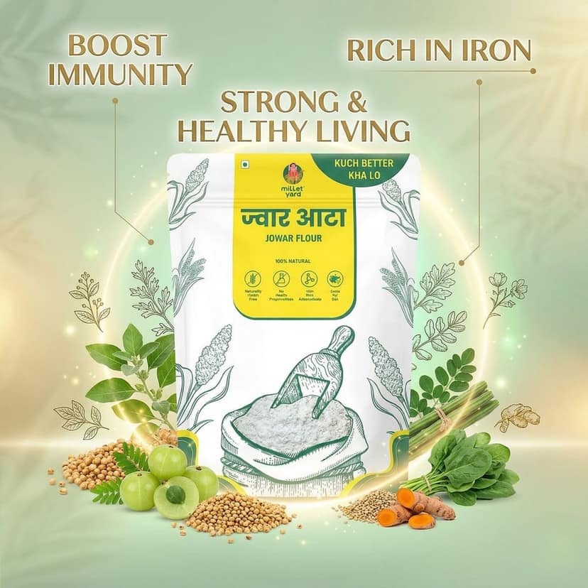 MILLET YARD Jowar Atta | Jowar Flour 500 Gms view 6