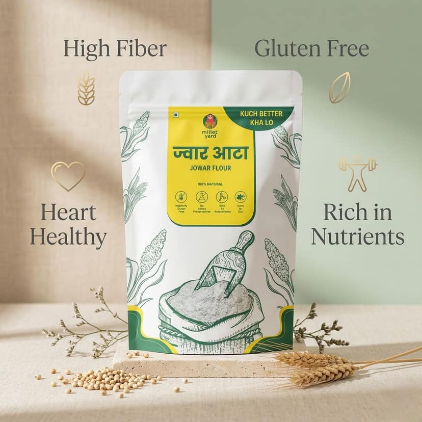 MILLET YARD Jowar Atta | Jowar Flour 500 Gms view 7