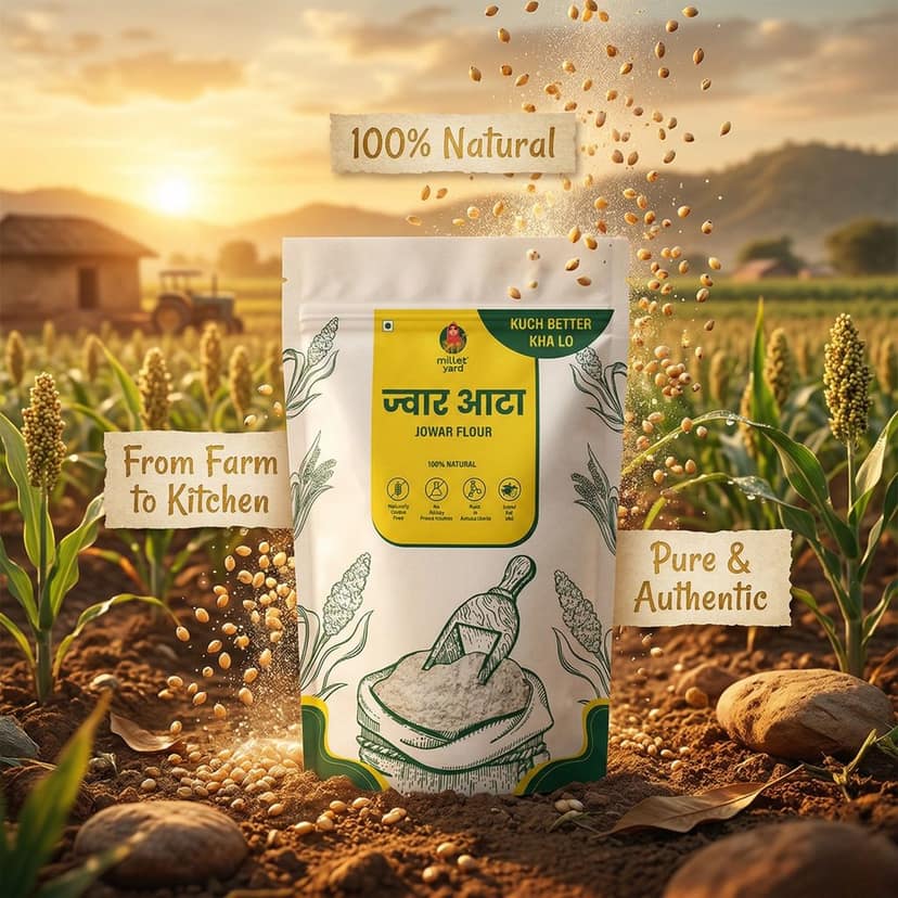 MILLET YARD Jowar Atta | Jowar Flour 500 Gms view 9