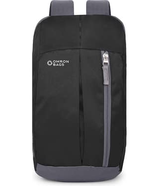 OMRON BAGS 12 Ltrs Polyester Backpack *For Men & Women ( Black )