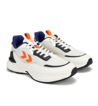 Blaze Men Lace Up Sports White/Orange Shoe view 2
