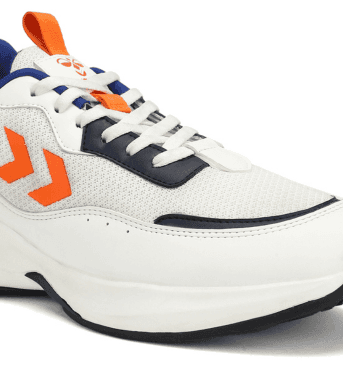 Blaze Men Lace Up Sports White/Orange Shoe view 6