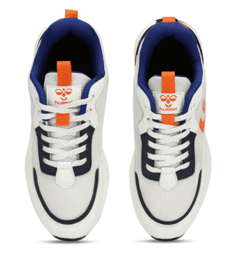 Blaze Men Lace Up Sports White/Orange Shoe view 8